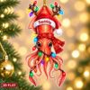 Picture of Personalized Squid Christmas Ornament, Custom Name Sea Animal Ornament, Ocean Lover Gift, Cute Squid Holiday Decor, 2D Flat Keepsake 2026