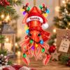 Picture of Personalized Squid Christmas Ornament, Custom Name Sea Animal Ornament, Ocean Lover Gift, Cute Squid Holiday Decor, 2D Flat Keepsake 2026