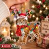 Picture of Personalized Lynx Christmas Ornament, Custom Name Bobcat Ornament, Reindeer Antler Wild Cat 2D Flat Acrylic Ornament, Animal Lover Gift