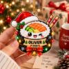 Picture of Personalized Sushi Christmas Ornament, Custom Name & Year Sushi Lover Gift, Kawaii Food Ornament, 2D Flat Christmas Holiday Keepsake 2026