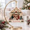 Picture of Custom Family Photo Christmas Ornament, Personalized House Ornament, Family Name Keepsake, Gingerbread Christmas Tree Decor Gift 2026