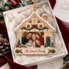 Picture of Custom Family Photo Christmas Ornament, Personalized House Ornament, Family Name Keepsake, Gingerbread Christmas Tree Decor Gift 2026