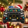 Picture of Personalized Police Car Christmas Ornament, Custom Name Police Officer Gift, Law Enforcement Xmas Keepsake, 2D Flat Holiday Tree Decor