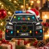 Picture of Personalized Police Car Christmas Ornament, Custom Name Police Officer Gift, Law Enforcement Xmas Keepsake, 2D Flat Holiday Tree Decor