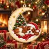 Picture of Personalized Cavalier King Charles Christmas Ornament, Blenheim Spaniel Xmas Decor, Dog Lover Keepsake, 2D Flat Pet Ornament Christmas Gift
