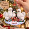 Picture of Personalized Silkie Chicken Ornament, Custom Name Chicken Christmas Ornament, Chicken Lover Gift, Farmhouse Christmas Decor 2D Flat 2026