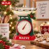 Picture of Personalized Kitchen Scale Christmas Ornament, Custom Name Baker Gift, Baking Lover Ornament, Chef Christmas Gift, 2D Flat Christmas Decor