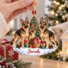 Picture of Personalized German Shepherd Christmas Ornament, Custom Name Dog Ornament, German Shepherd Lover Gift, Pet Christmas Keepsake 2D Flat 2026