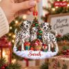 Picture of Personalized Dalmatian Christmas Ornament, Custom Name Dog Ornament, Dalmatian Lover Gift, Dog Mom Christmas Gift, 2D Flat Decor Ornament