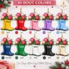 Picture of Personalized Gardening Boots Christmas Ornament, Custom Name Rain Boots Ornament, Tulip Flower Gift, Gardener Christmas Keepsake 2D Flat