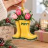Picture of Personalized Gardening Boots Christmas Ornament, Custom Name Rain Boots Ornament, Tulip Flower Gift, Gardener Christmas Keepsake 2D Flat