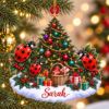 Picture of Personalized Ladybug Christmas Ornament, Custom Name Ladybug Ornament, Garden Lover Gift, Nature Lover Christmas Keepsake 2D Flat Ornament