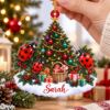 Picture of Personalized Ladybug Christmas Ornament, Custom Name Ladybug Ornament, Garden Lover Gift, Nature Lover Christmas Keepsake 2D Flat Ornament