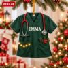 Picture of Personalized Nurse Christmas Ornament, Custom Name Scrubs Ornament, Healthcare Worker Gift, Doctor Nurse Gift, 2D Flat Christmas Decor 2026