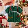 Picture of Personalized Nurse Christmas Ornament, Custom Name Scrubs Ornament, Healthcare Worker Gift, Doctor Nurse Gift, 2D Flat Christmas Decor 2026
