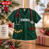 Picture of Personalized Nurse Christmas Ornament, Custom Name Scrubs Ornament, Healthcare Worker Gift, Doctor Nurse Gift, 2D Flat Christmas Decor 2026