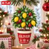 Picture of Personalized Lemon Tree Christmas Ornament, Custom Name Citrus Ornament, Lemon Lover Gift, Gardener Gift, Plant Lover 2D Flat Decor 2026