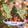 Picture of Personalized Luna Moth Butterfly Christmas Ornament, Custom Moth Ornament, Nature Lover Gift,Woodland Christmas Decor, 2D Flat Keepsake Gift