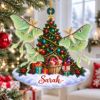 Picture of Personalized Luna Moth Butterfly Christmas Ornament, Custom Moth Ornament, Nature Lover Gift,Woodland Christmas Decor, 2D Flat Keepsake Gift