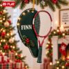 Picture of Personalized Tennis Christmas Ornament, Custom Name Tennis Racket Ornament, Tennis Player Gift, Coach Gift, 2D Flat Christmas Holiday Decor