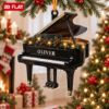 Picture of Personalized Piano Christmas Ornament, Custom Name Grand Piano Ornament, Pianist Gift, Piano Teacher Gift, Music Lover Christmas Keepsake