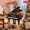 Picture of Personalized Piano Christmas Ornament, Custom Name Grand Piano Ornament, Pianist Gift, Piano Teacher Gift, Music Lover Christmas Keepsake