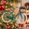 Picture of Personalized Bicycle Christmas Ornament, Custom Name Bike Ornament, Cyclist Gift, Vintage Bike Lover Gift, 2D Flat Christmas Holiday Decor
