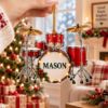 Picture of Personalized Drum Set Christmas Ornament, Custom Name Drummer Gift, Musician Ornament, Drum Lover Gift, Music Christmas 2D Flat Keepsake