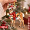 Picture of Personalized Pronghorn Deer Hunting Christmas Ornament, Custom Antelope Ornament, Wildlife Xmas Decor, Deer Lover Gift, Holiday Keepsake