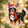 Picture of Personalized Bernese Mountain Dog Christmas Ornament, Custom Dog Name Ornament, 2D Flat Pet Xmas Decor, Dog Lover Gift, Pet Xmas Keepsake