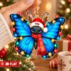 Picture of Personalized Butterfly Christmas Ornament, Custom Name Butterfly Ornament, 2D Flat Xmas Decor, Butterfly Lover Gift, Holiday Keepsake 2026