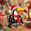 Picture of Personalized Toucan Christmas Ornament, Custom Name Tropical Bird Ornament, Toucan Lover Gift, 2D Flat Xmas Decor, Bird Holiday Keepsake