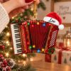 Picture of Personalized Accordion Christmas Ornament, Custom Name Accordion Player Gift, Musician Christmas Ornament, 2D Flat Xmas Holiday Keepsake