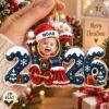 Picture of Personalized Baby Photo Christmas Ornament 2026, Custom Name Train Ornament, Baby First Christmas Gift, Newborn Photo Holiday Keepsake