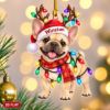 Picture of Personalized French Bulldog Christmas Ornament, Custom Dog Name Ornament, Frenchie Lover Gift, 2D Flat Pet Christmas Holiday Keepsake 2026