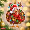 Picture of Personalized Turkey Christmas Ornament, Custom Name Turkey Ornament, Thanksgiving Gift, 2D Flat Farm Animal Christmas Holiday Keepsake 2026