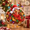 Picture of Personalized Turkey Christmas Ornament, Custom Name Turkey Ornament, Thanksgiving Gift, 2D Flat Farm Animal Christmas Holiday Keepsake 2026