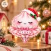 Picture of Personalized Ballerina Dumbling Christmas Ornament, Custom Ballet Dancer Ornament, Pink Dance Gift Girl, 2D Flat Christmas Holiday Keepsake