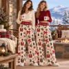 Picture of Personalized Nutcracker Christmas Wide Leg Pants, Custom Name Holiday Pants, Women’s Christmas Trousers, Ballet Xmas Gift for Her Christmas