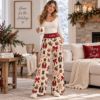 Picture of Personalized Nutcracker Christmas Wide Leg Pants, Custom Name Holiday Pants, Women’s Christmas Trousers, Ballet Xmas Gift for Her Christmas