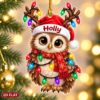 Picture of Personalized Owl Christmas Ornament, Custom Name Owl Ornament, Cute Owl Lover Gift, 2D Flat Woodland Animal Christmas Holiday Keepsake 2026