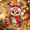Picture of Personalized Owl Christmas Ornament, Custom Name Owl Ornament, Cute Owl Lover Gift, 2D Flat Woodland Animal Christmas Holiday Keepsake 2026