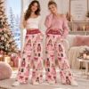 Picture of Personalized Pink Nutcracker Christmas Wide Leg Pants, Custom Name Princess Holiday Pants, Women’s Pink Xmas Pants, Gift for Her Christmas