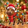 Picture of Personalized Wild Boar Christmas Ornament, Custom Boar Ornament, Hunting Gift, 2D Flat Woodland Animal Holiday Keepsake Christmas Hunting