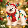 Picture of Personalized Polar Bear Christmas Ornament, Custom Name Arctic Bear Ornament, 2D Flat Winter Animal Gift, Polar Bear Lover Keepsake Gift