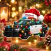 Picture of Personalized Police Officer Christmas Ornament, Custom Name Police Car Ornament, Law Enforcement Gift, 2D Flat Christmas Holiday Keepsake