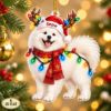 Picture of Personalized Samoyed Christmas Ornament, Custom Name Dog Ornament, Samoyed Lover Gift, 2D Flat Pet Holiday Keepsake, Xmas Ornament Decor