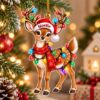 Picture of Personalized Deer Christmas Ornament, Custom Name Fawn Ornament, Reindeer Lover Gift, Woodland Animal Christmas Decor, 2D Flat Keepsake