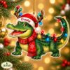 Picture of Personalized Alligator Christmas Ornament, Custom Name Crocodile Ornament, Reptile Lover Gift, 2D Flat Holiday Keepsake, Xmas Decor Gift