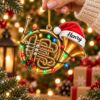 Picture of Personalized French Horn Christmas Ornament, Custom Name Musician Gift, Brass Instrument Ornament, Band Teacher Gift, 2D Flat Keepsake 2026